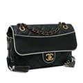Miniatyrbild 2 av 10: Pre-owned Chanel CC Quilted Lambskin Tassel and Border Embellished Flap Black