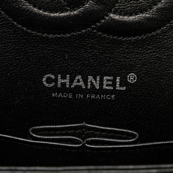 Pre-owned Chanel Medium Classic Tweed Double Flap White