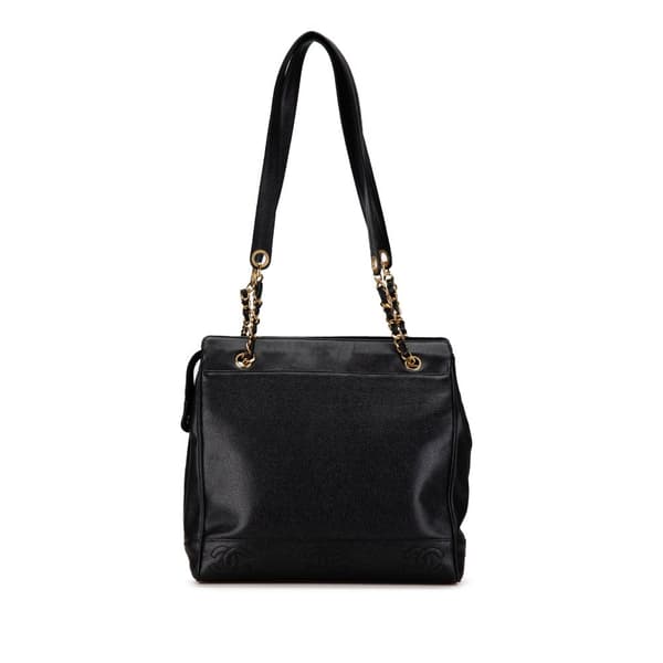 Pre-owned Chanel Triple CC Caviar Shoulder Bag Black