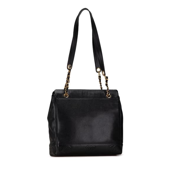 Pre-owned Chanel Triple CC Caviar Shoulder Bag Black