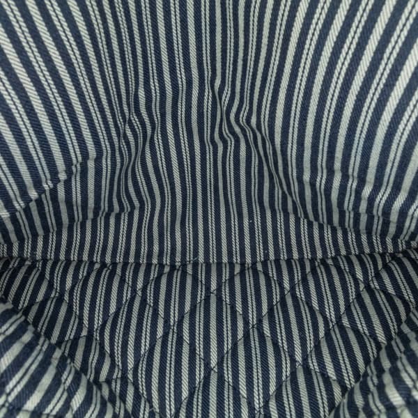 Pre-owned Chanel Medium Classic Canvas Sequin Stripes Double Flap Blue