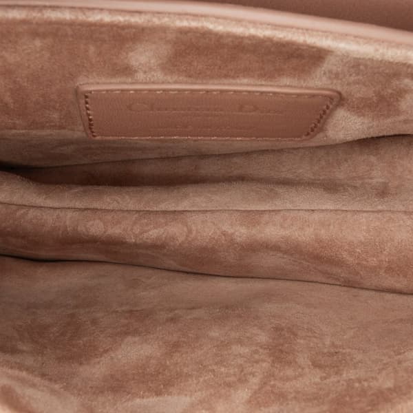 Pre-owned Dior Mini Leather Saddle Brown
