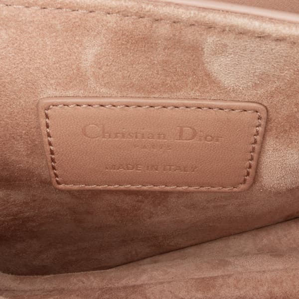 Pre-owned Dior Mini Leather Saddle Brown