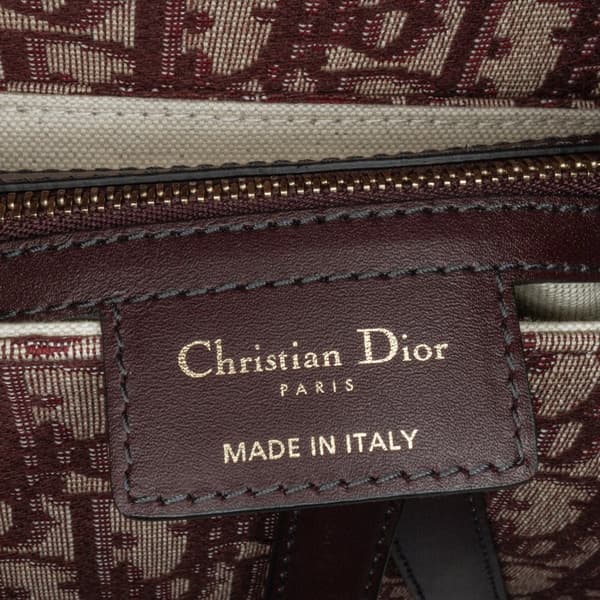 Pre-owned Dior Oblique Canvas Saddle Bag Red