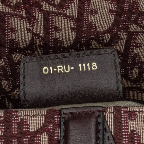 Pre-owned Dior Oblique Canvas Saddle Bag Red
