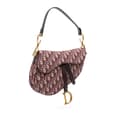 Miniatyrbild 2 av 8: Pre-owned Dior Oblique Canvas Saddle Bag Red