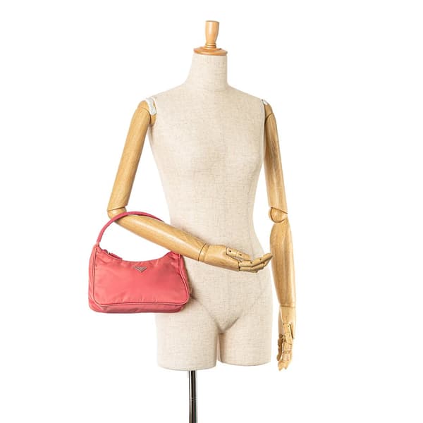 Pre-owned Prada Tessuto Shoulder Bag Pink