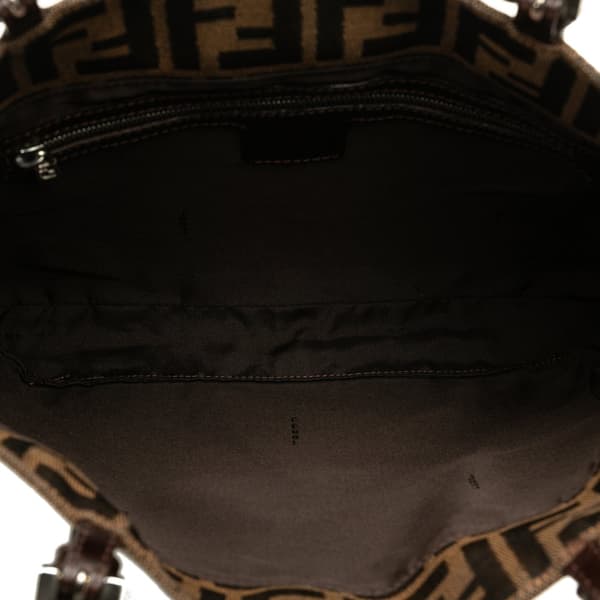 Pre-owned Fendi Zucca Canvas Shoulder bag Brown