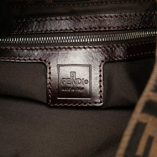 Pre-owned Fendi Zucca Canvas Shoulder bag Brown