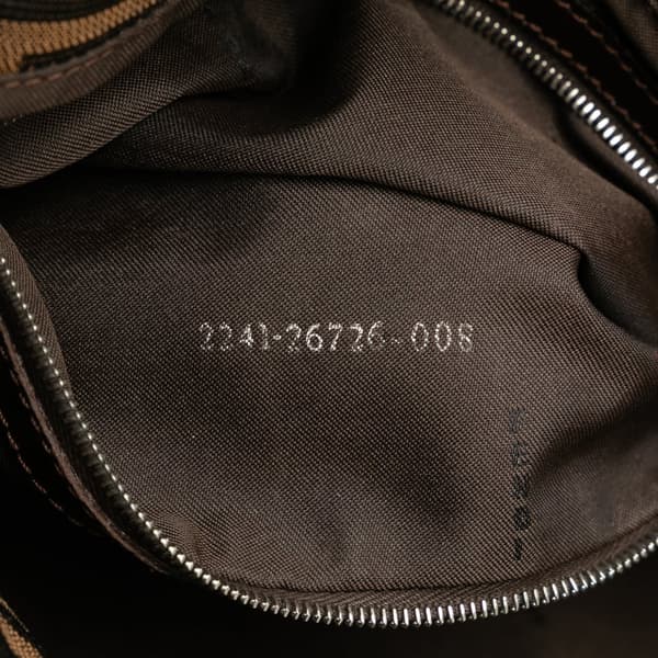 Pre-owned Fendi Zucca Canvas Shoulder bag Brown