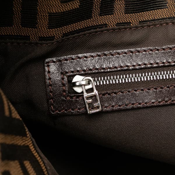 Pre-owned Fendi Zucca Canvas Shoulder bag Brown