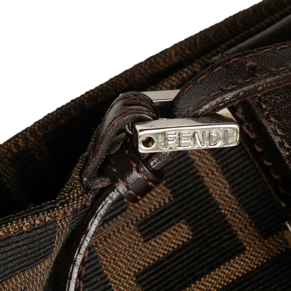 Pre-owned Fendi Zucca Canvas Shoulder bag Brown