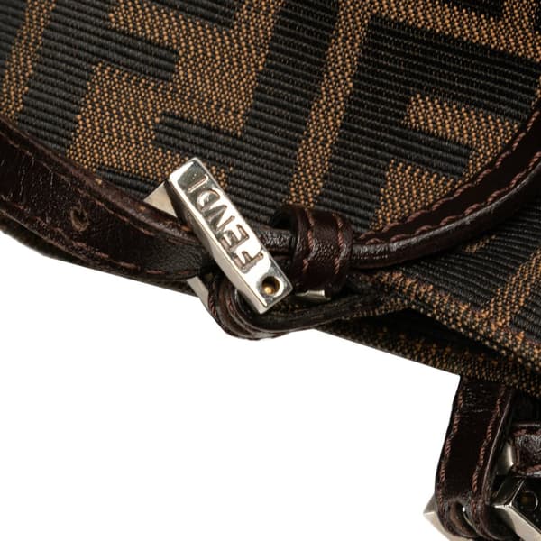 Pre-owned Fendi Zucca Canvas Shoulder bag Brown