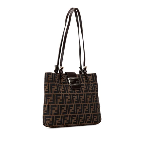 Pre-owned Fendi Zucca Canvas Shoulder bag Brown