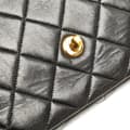 Miniatyrbild 8 av 10: Pre-owned Chanel Medium CC Quilted Lambskin Border Single Flap Black