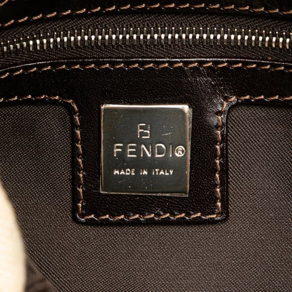 Pre-owned Fendi Zucca Canvas Mamma Forever Brown