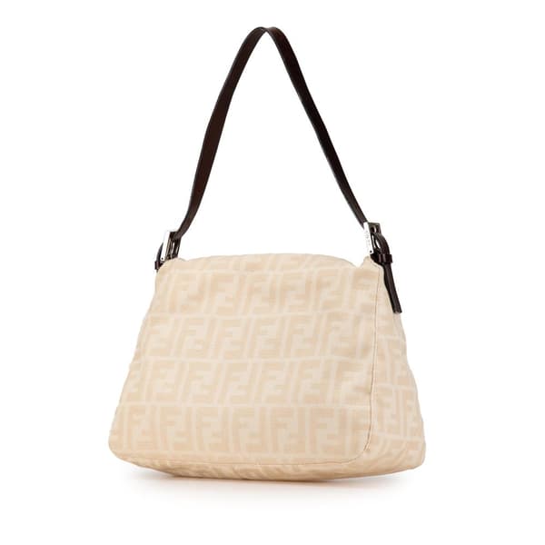 Pre-owned Fendi Zucca Canvas Mamma Forever Brown