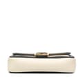 Miniatyrbild 3 av 7: Pre-owned Fendi Bicolor Leather Chain Midi Baguette White