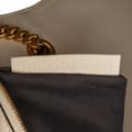 Miniatyrbild 6 av 7: Pre-owned Fendi Bicolor Leather Chain Midi Baguette White