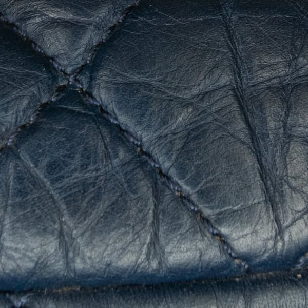 Pre-owned Chanel Quilted Calfskin Easy Zip Flap Blue