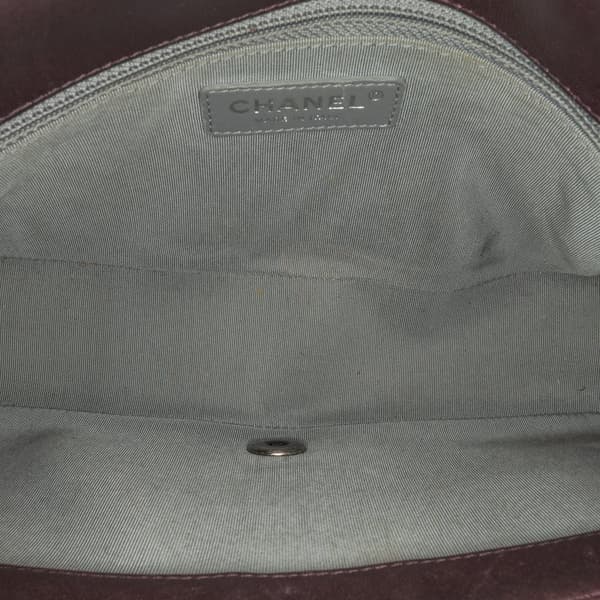 Pre-owned Chanel Medium Patent Coco Boy Flap Purple