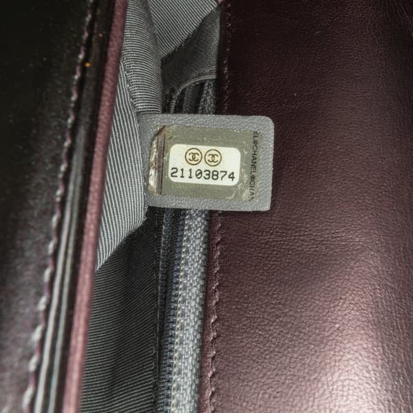 Pre-owned Chanel Medium Patent Coco Boy Flap Purple