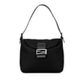 Miniatyrbild 1 av 7: Pre-owned Fendi Zucchino Canvas Double Flap Mamma Black