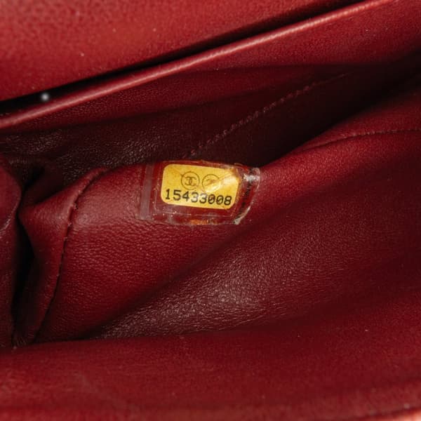 Pre-owned Chanel Medium Classic Lambskin Double Flap Red