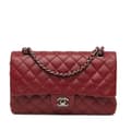 Pikkukuva 1 / 10: Pre-owned Chanel Medium Classic Lambskin Double Flap Red