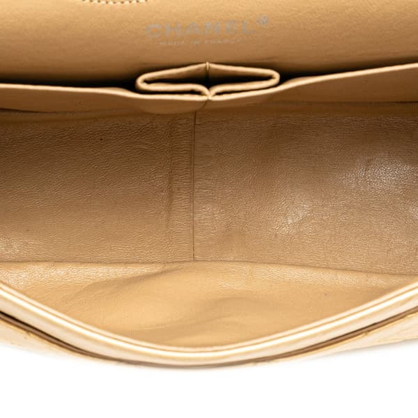 Pre-owned Chanel Reissue 2.55 Aged Calfskin Double Flap 227 Gold