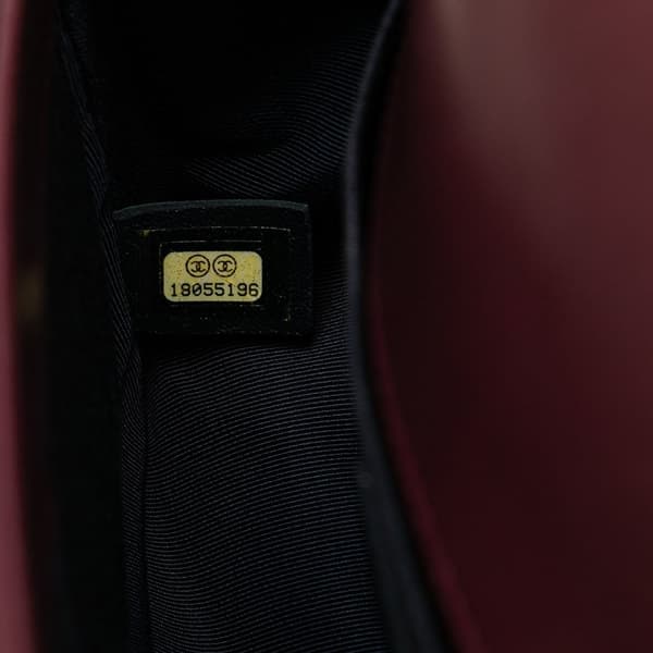 Pre-owned Chanel Old Medium Velvet and Tweed Boy Flap Red