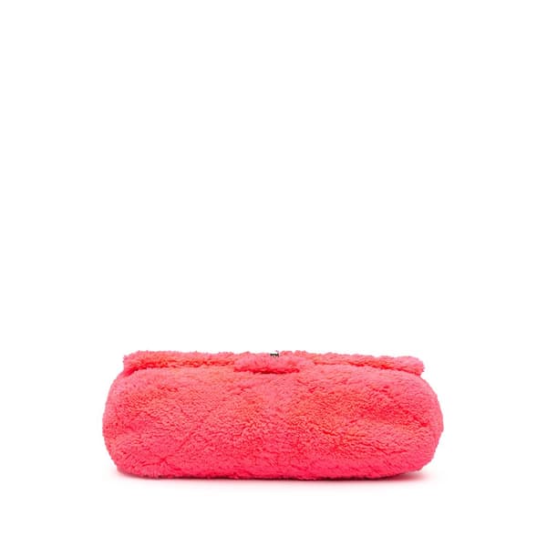 Pre-owned Chanel Medium Quilted Terry Cloth Coco Beach Flap Pink