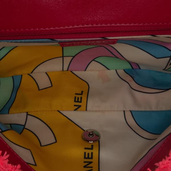 Pre-owned Chanel Medium Quilted Terry Cloth Coco Beach Flap Pink