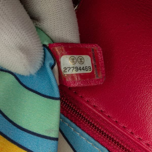 Pre-owned Chanel Medium Quilted Terry Cloth Coco Beach Flap Pink