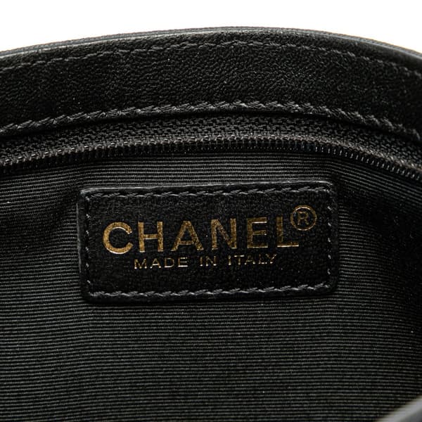 Pre-owned Chanel Canvas Symbols Chain Pochette Blue