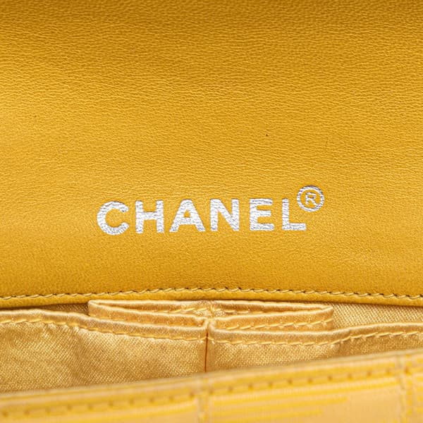 Pre-owned Chanel New Travel Line Nylon East West Flap Yellow