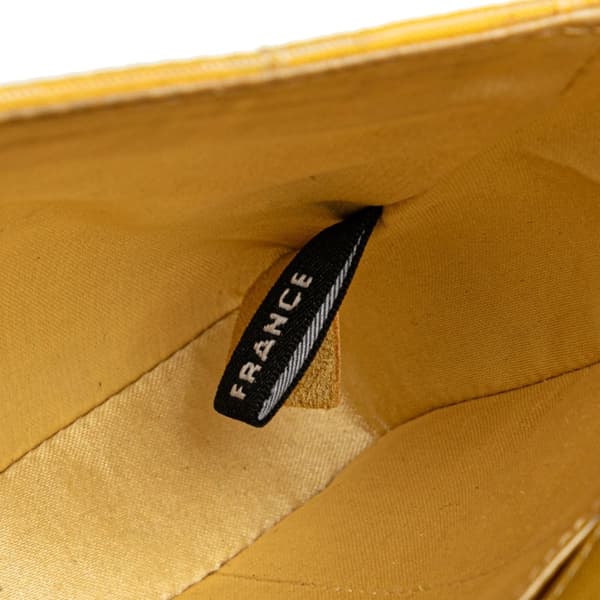 Pre-owned Chanel New Travel Line Nylon East West Flap Yellow