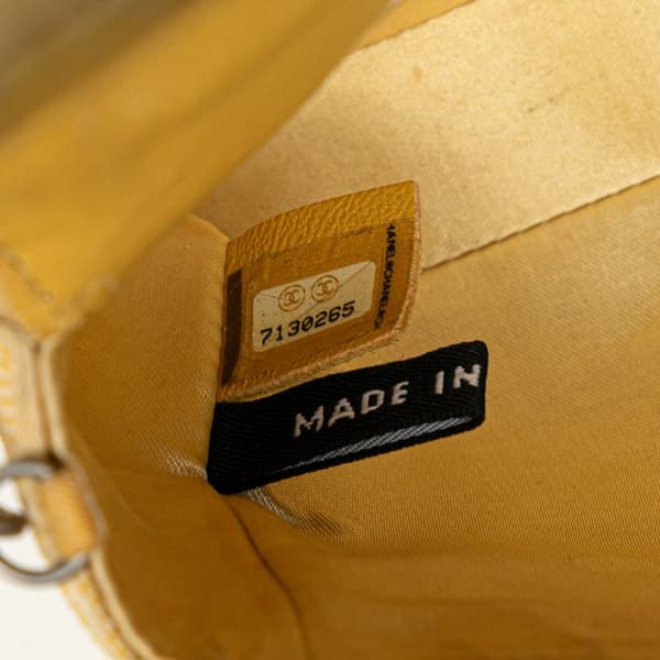 Pre-owned Chanel New Travel Line Nylon East West Flap Yellow