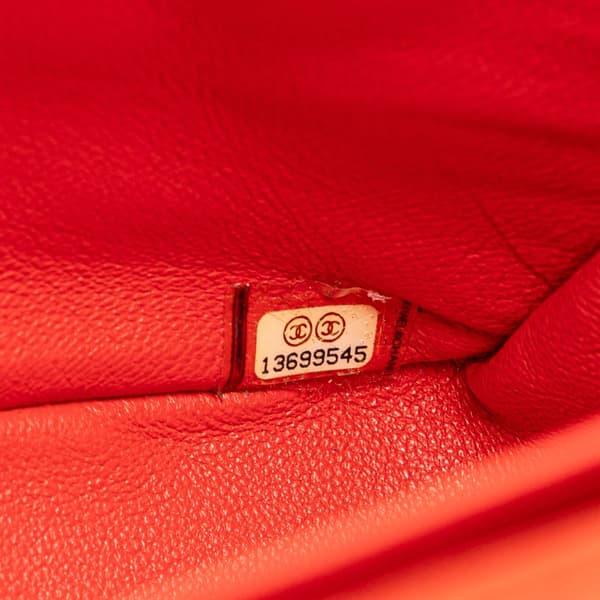 Pre-owned Chanel Jumbo Classic Lambskin Single Flap Orange