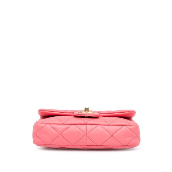 Pre-owned Chanel Small Quilted Lambskin Funky Town Flap Pink