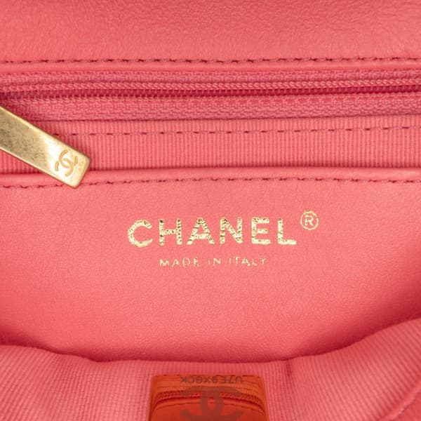 Pre-owned Chanel Small Quilted Lambskin Funky Town Flap Pink