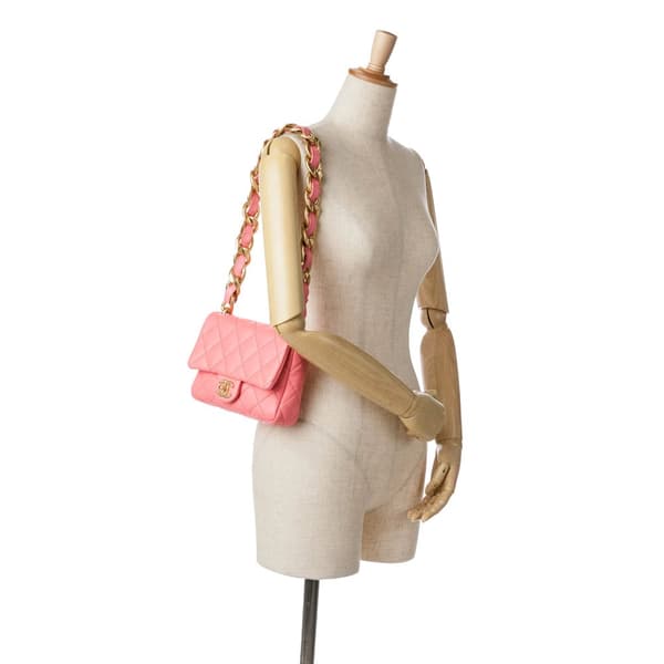 Pre-owned Chanel Small Quilted Lambskin Funky Town Flap Pink