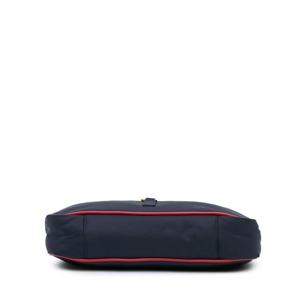 Pre-owned Saint Laurent Nylon Le 5 a 7 Shoulder Bag Blue