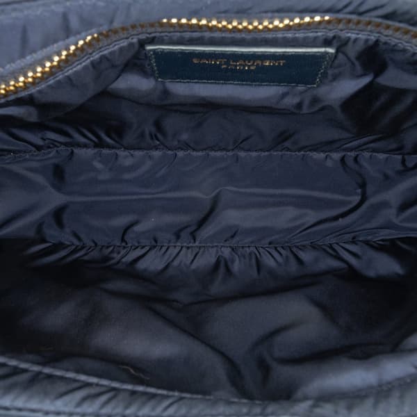 Pre-owned Saint Laurent Nylon Le 5 a 7 Shoulder Bag Blue