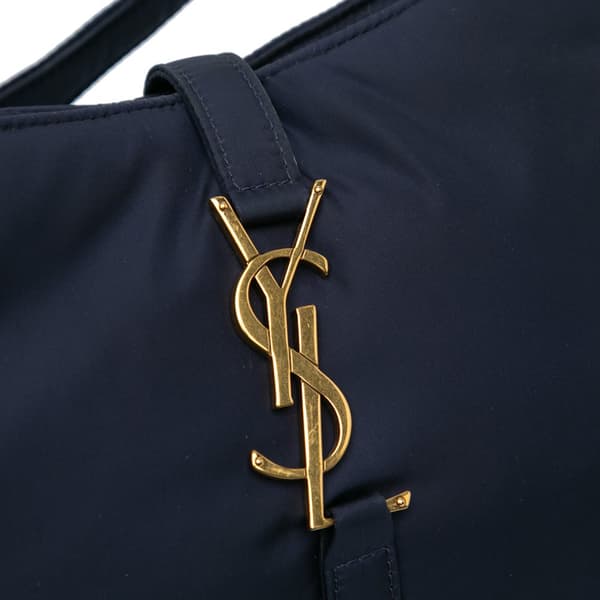Pre-owned Saint Laurent Nylon Le 5 a 7 Shoulder Bag Blue