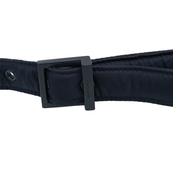 Pre-owned Saint Laurent Nylon Le 5 a 7 Shoulder Bag Blue