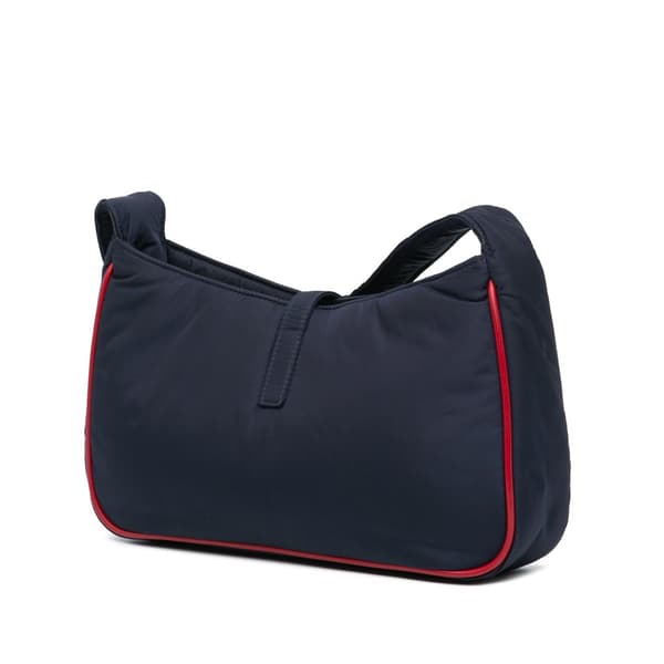 Pre-owned Saint Laurent Nylon Le 5 a 7 Shoulder Bag Blue