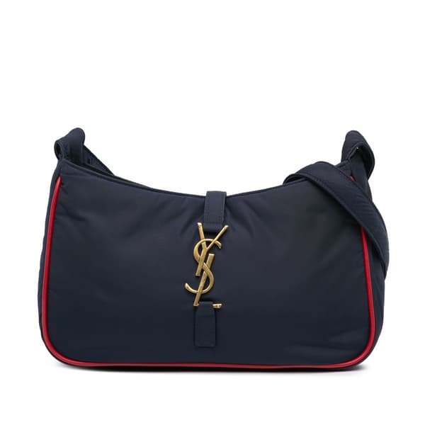 Pre-owned Saint Laurent Nylon Le 5 a 7 Shoulder Bag Blue