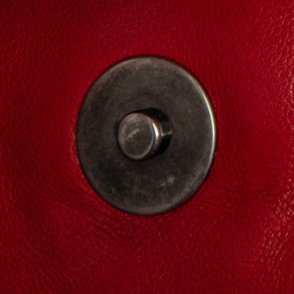 Pre-owned Chanel Small Lambskin Rock and Cabaret Fringe Chain CC Flap Red