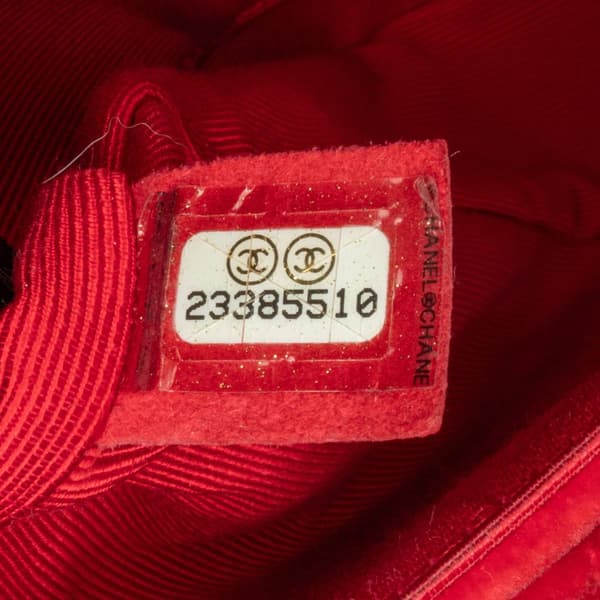 Pre-owned Chanel Medium Classic Velvet Double Flap Red